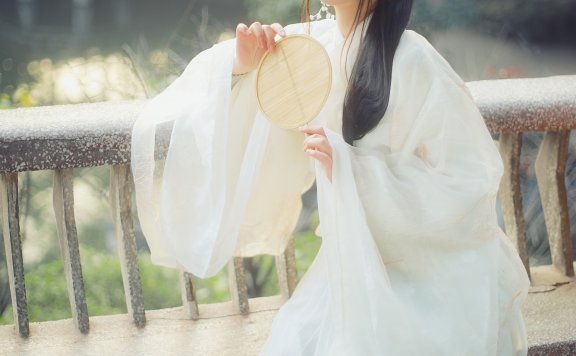 梦吉 经年此往,岁月无间,便有人山人海,都是过客 唯美清新美少女图气质妹子古风汉服文化美女照